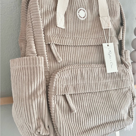 NWT! Rylee + Cru 15” Beige Corduroy Backpack - Picture 4 of 9